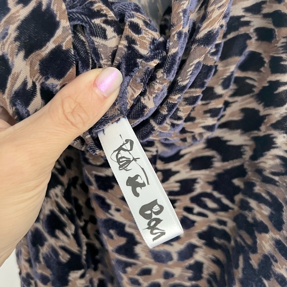 Rat & Boa Jasmine Leopard Print Cowl Neck Semi Sheer Velvet Maxi Dress - Picture 7 of 13
